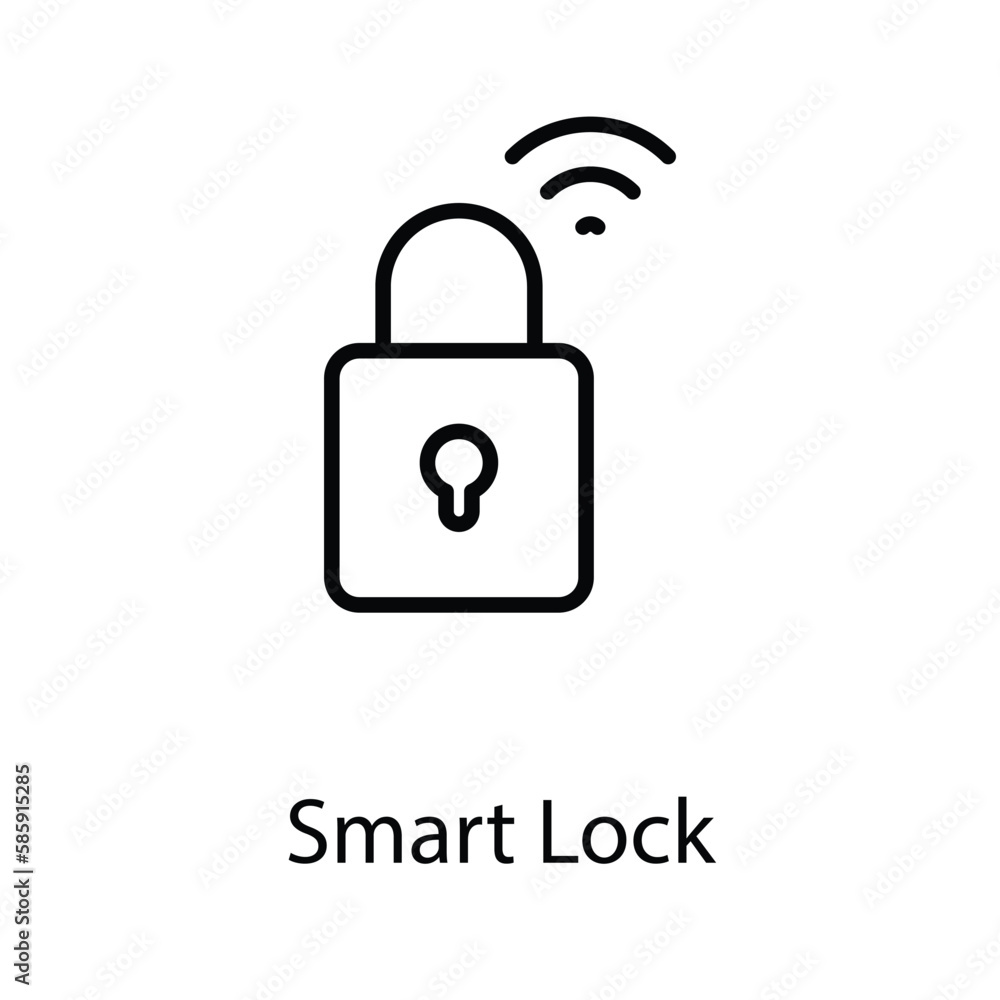 Smart lock icon design stock illustration Smart lock icon design stock illustration