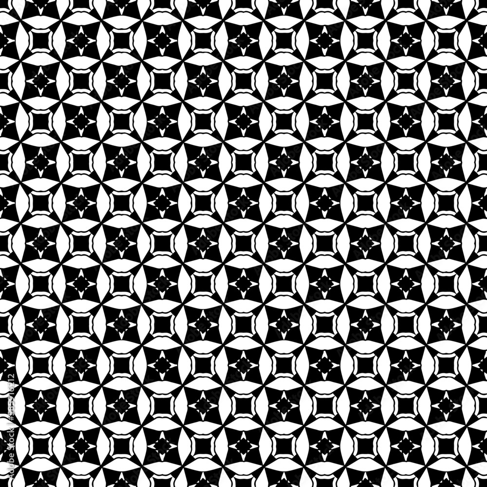 Black and white seamless pattern texture. Greyscale ornamental graphic design. Mosaic ornaments. Pattern template. Vector illustration. EPS10. Black and white seamless pattern texture. Greyscale ornamental graphic design. Mosaic ornaments. Pattern template. Vector illustration. EPS10.