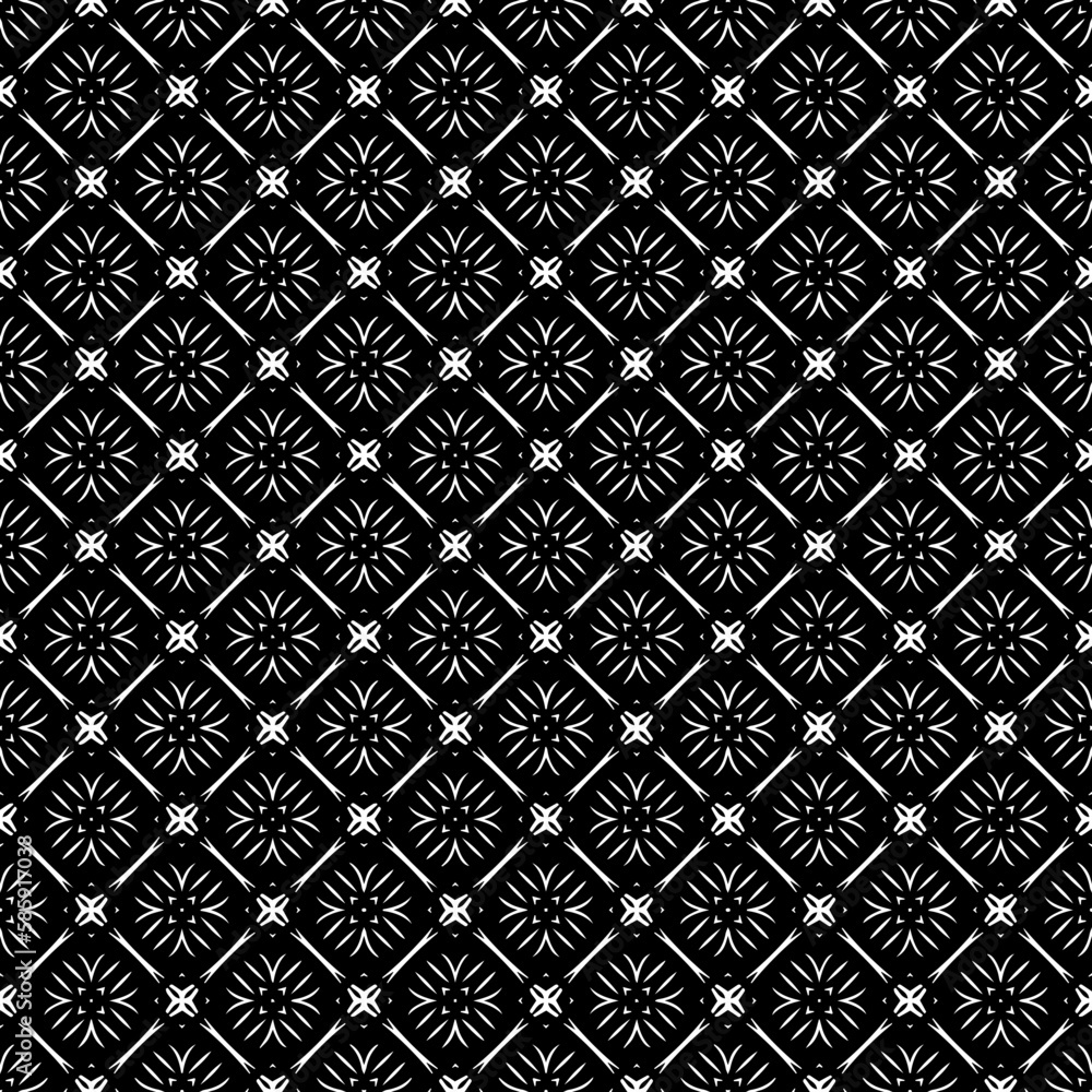 Black and white seamless pattern texture. Greyscale ornamental graphic design. Mosaic ornaments. Pattern template. Vector illustration. EPS10. Black and white seamless pattern texture. Greyscale ornamental graphic design. Mosaic ornaments. Pattern template. Vector illustration. EPS10.