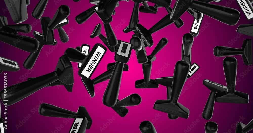 Rubber Stamps WINNER falling slow motion Rubber Stamps WINNER falling slow motion