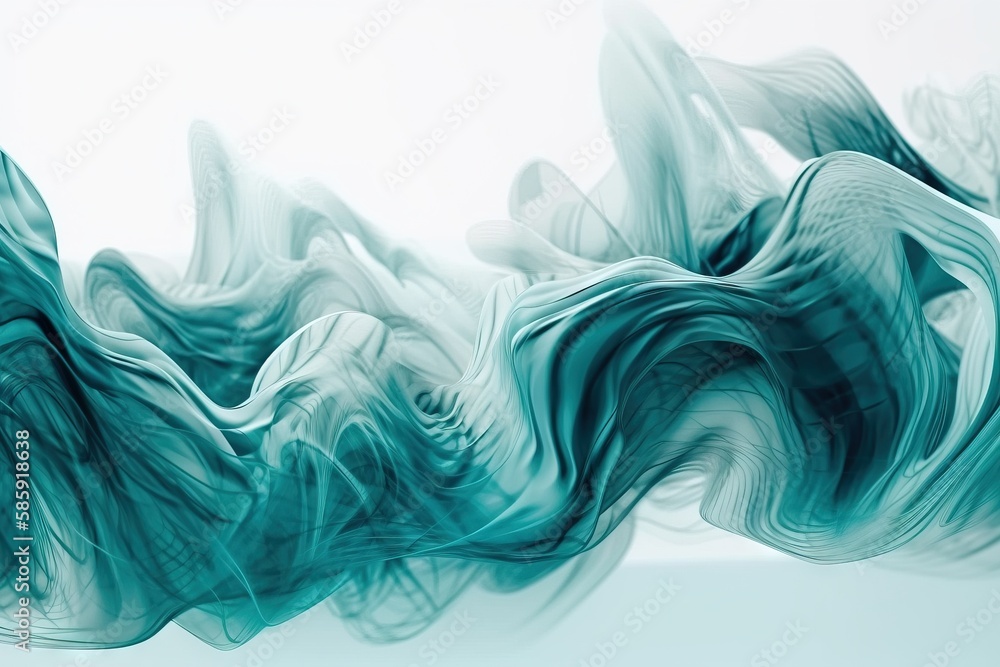  a blue and white abstract painting on a white background with a white wall in the middle of the photo and a white wall in the background.  generative ai
