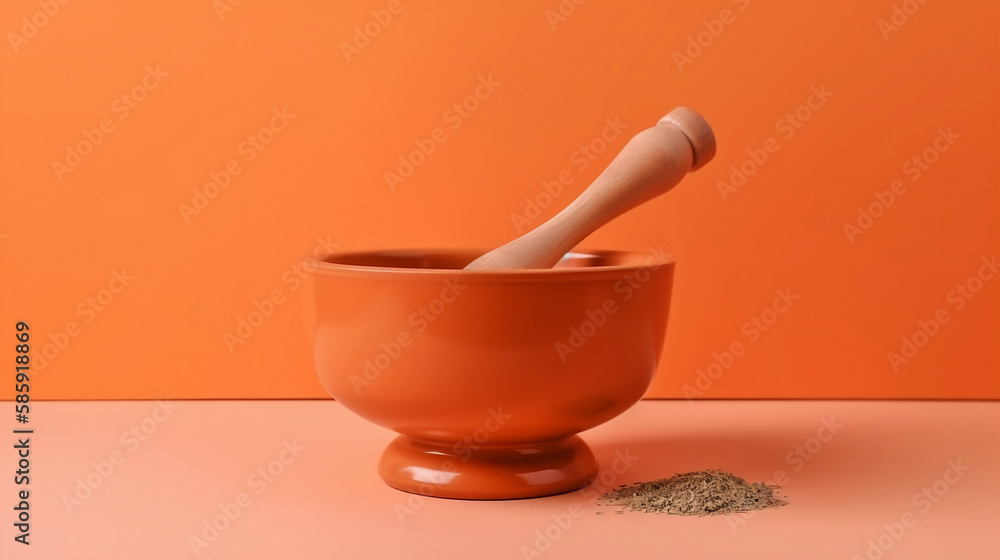 simple mortar bowl and pestle