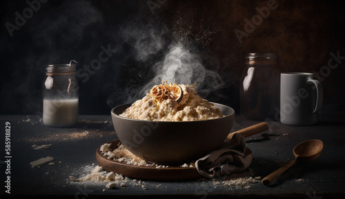 A comforting and satisfying bowl of porridge photo