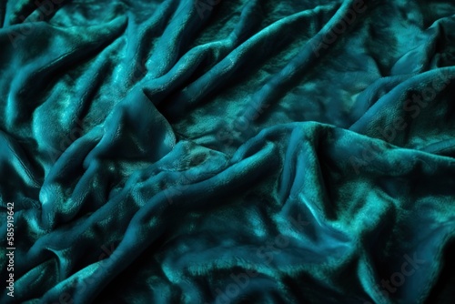  a close up of a blue fabric with a very soft feel to it's fabric material is very soft and soft, and it looks like a fabric that is very soft. generative ai