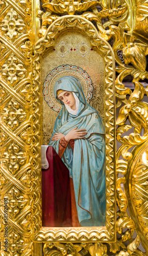 Icon of the Virgin Mary from the plot of the Annunciation on the Royal Doors