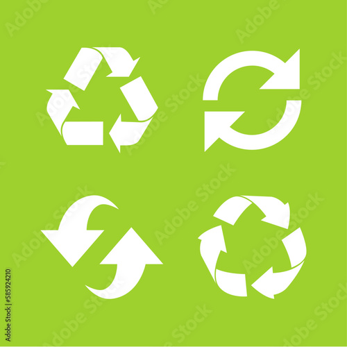 recycling symbol set