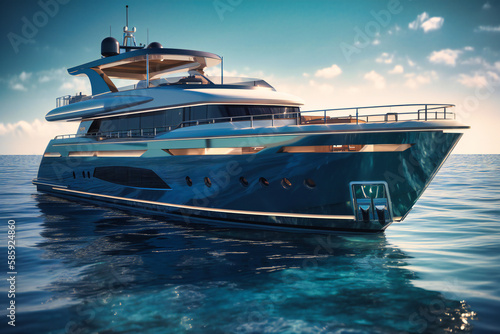 A luxurious yacht cruise with champagne and ocean breezes