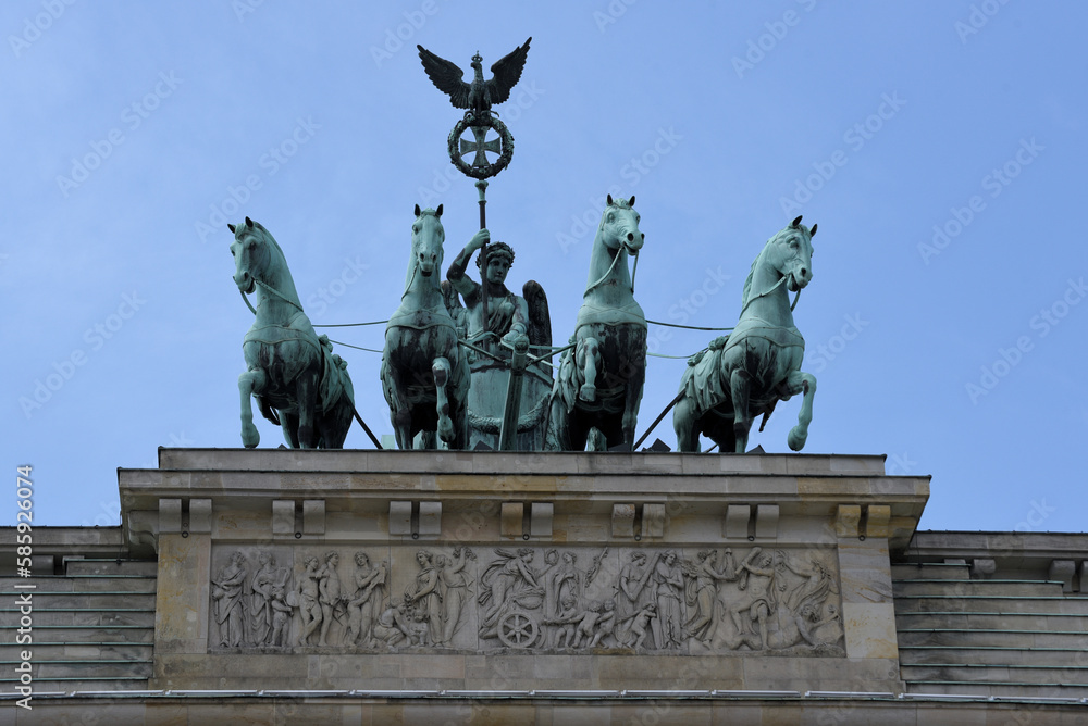 Obraz premium Brandenburg gate quadriga, Berlin, Germany