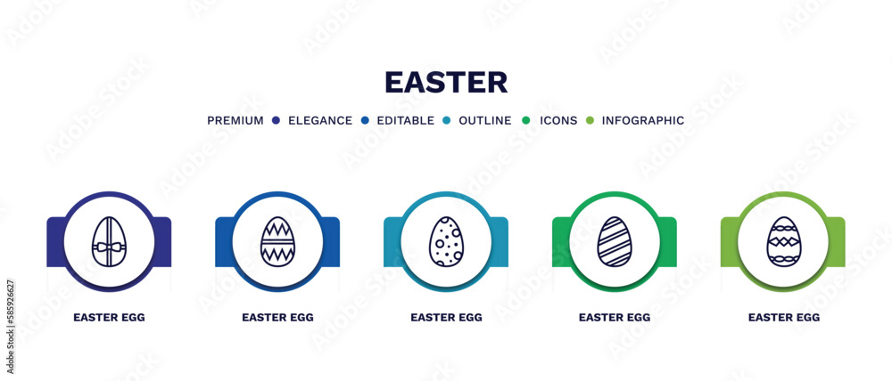 set of easter thin line icons. easter outline icons with infographic template. linear icons such as easter egg, egg, egg, vector. set of easter thin line icons. easter outline icons with infographic template. linear icons such as easter egg, egg, egg, vector.