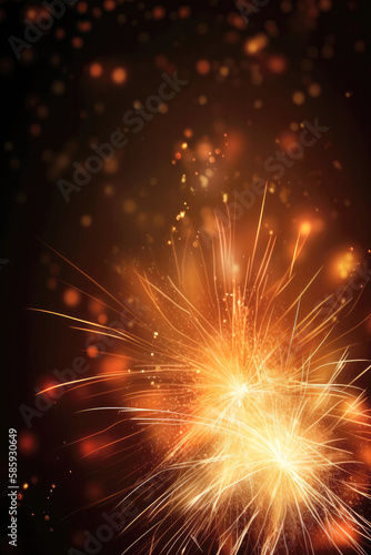 Background of sparklers with sparks. Created with Generative AI technology.