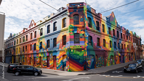 Fototapeta Naklejka Na Ścianę i Meble -  old city street generative ai