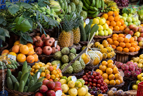 Obraz na plátně fruits and vegetables at the market