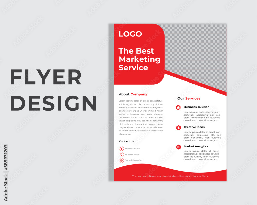 Obraz premium Corporate business flyer template design ,Creative Corporate & Business Flyer Brochure Template Design, Flyer Template Geometric shape used for business poster layout, IT Company flyer,