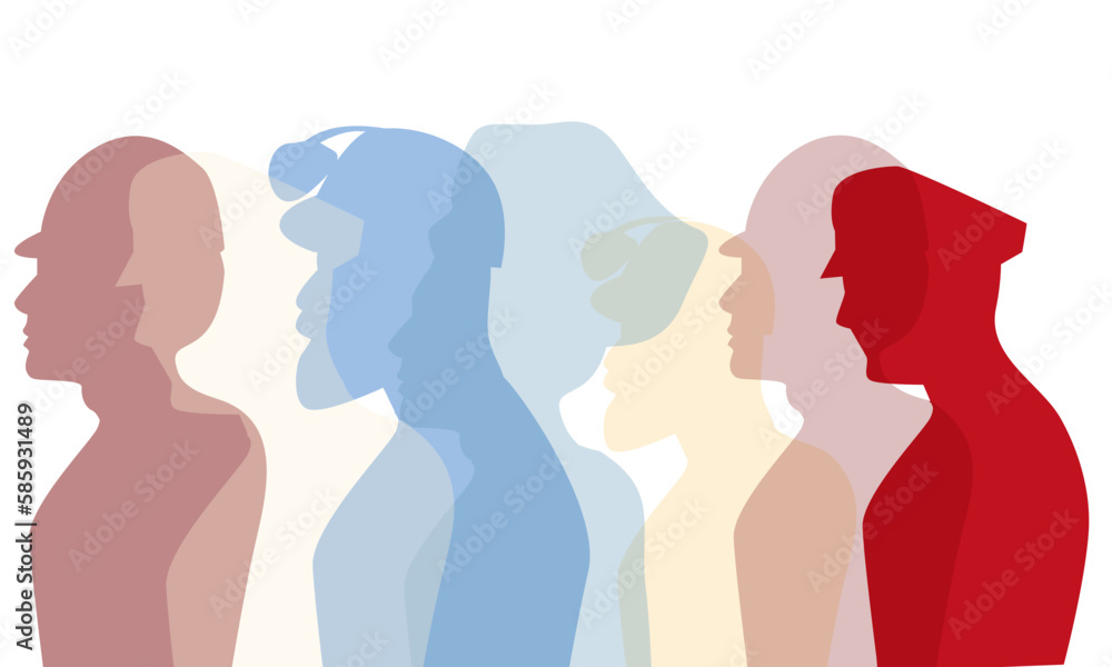 A Group of People in different Professions. standing together celebrate Labor day. flat style vector illustration A Group of People in different Professions. standing together celebrate Labor day. flat style vector illustration