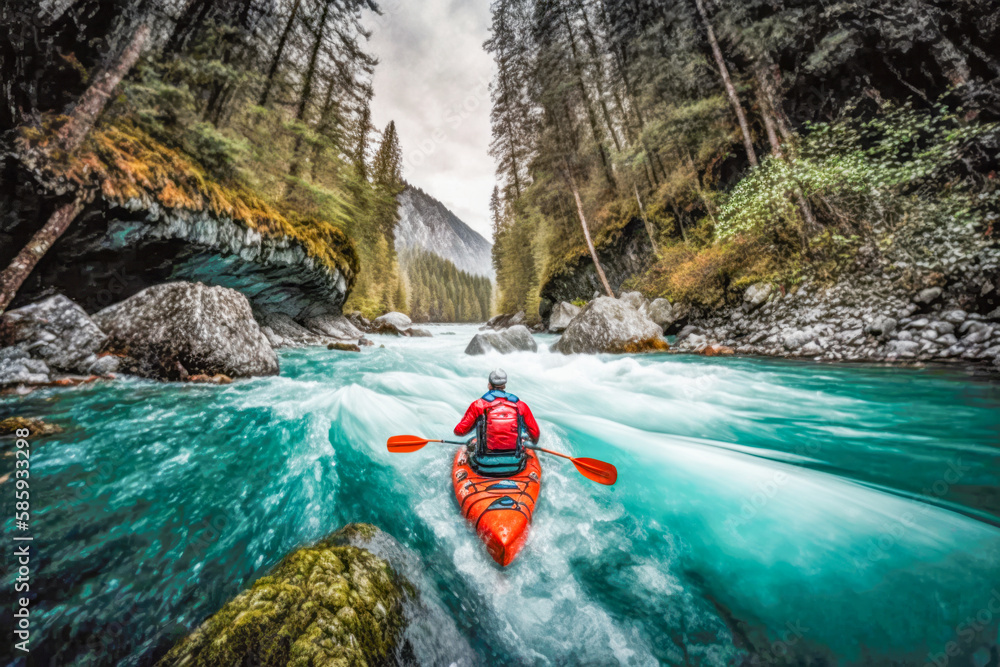 Kayak rafting is sure to give you an adrenaline rush as you tackle challenging rapids and experience the power of the river firsthand. AI Generative