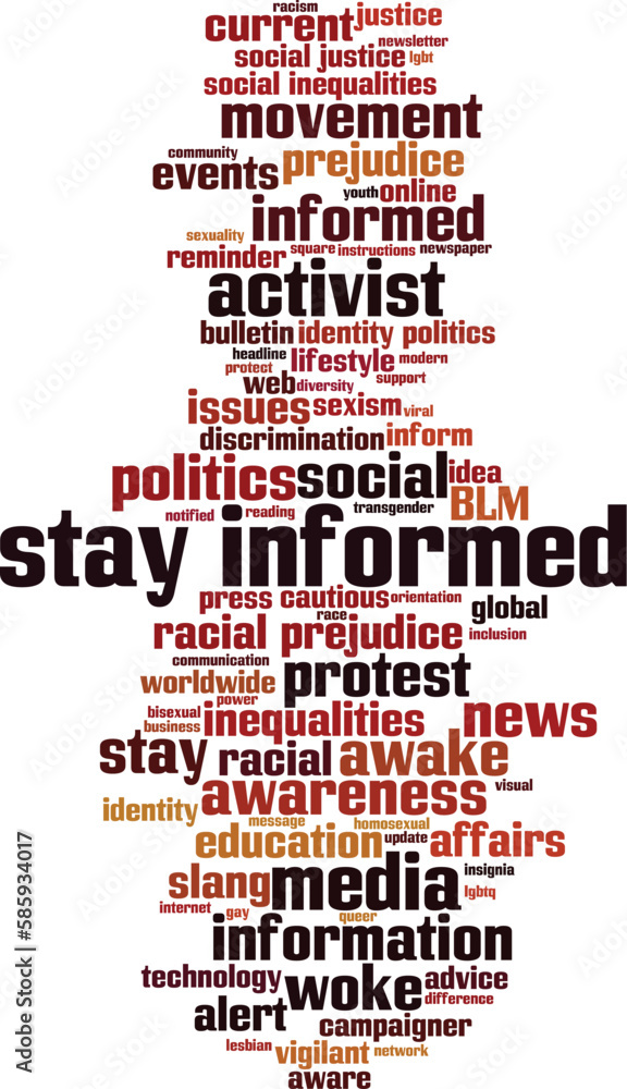 Obraz premium Stay informed word cloud
