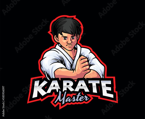 Karate Martial Art Mascot Logo Design