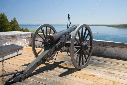 Mackinac Island Michigan Cannon  photo