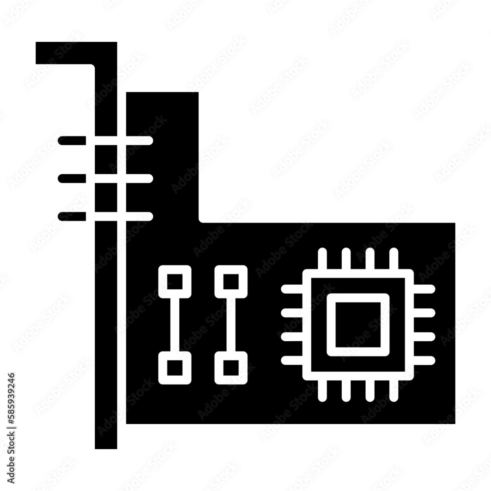 Obraz premium Expansion Card Glyph Icon