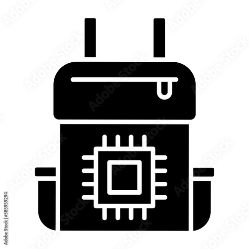 AR Bagpack Glyph Icon