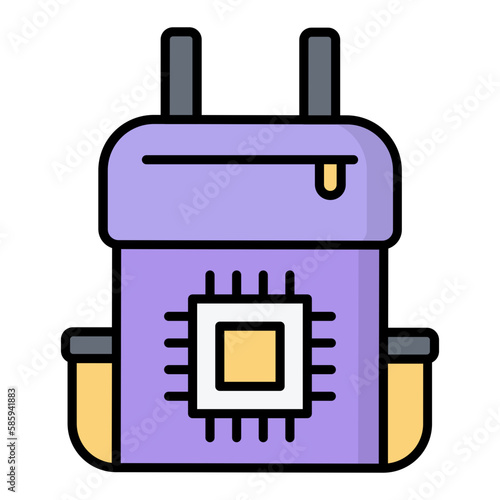 AR Bagpack Line Color Icon