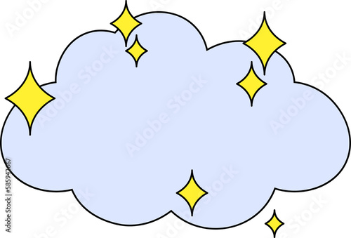cloud design illustration isolated on transparent background