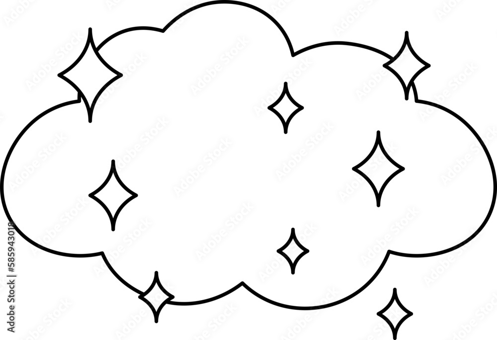 cloud design illustration isolated on transparent background cloud design illustration isolated on transparent background