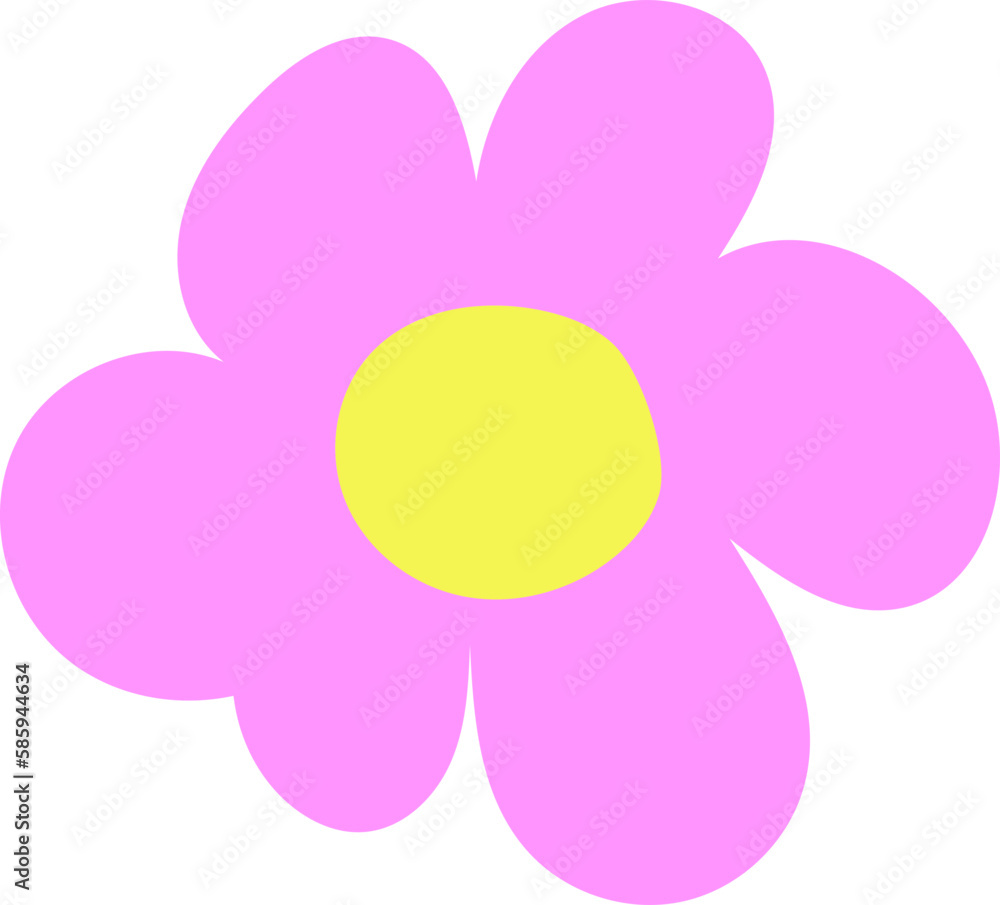 flower design illustration isolated on transparent background