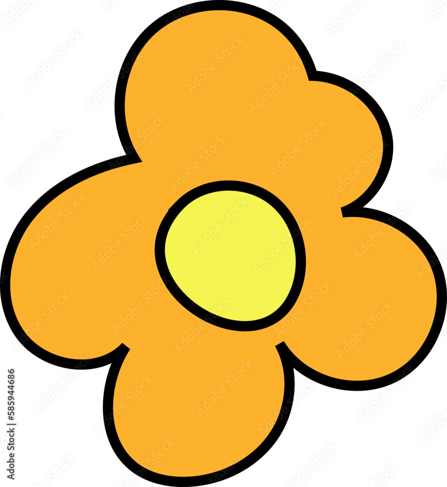 flower design illustration isolated on transparent background