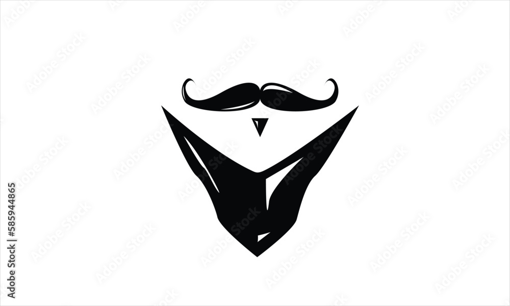 Mustache, Soul Patch And Beard Modern Vector Logo Art Mustache, Soul Patch And Beard Modern Vector Logo Art