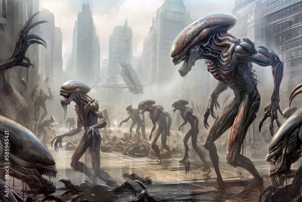 alien invasion, created with generative AI