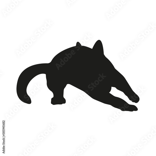 Cat silhouette illustration, running cat, playing moving cat