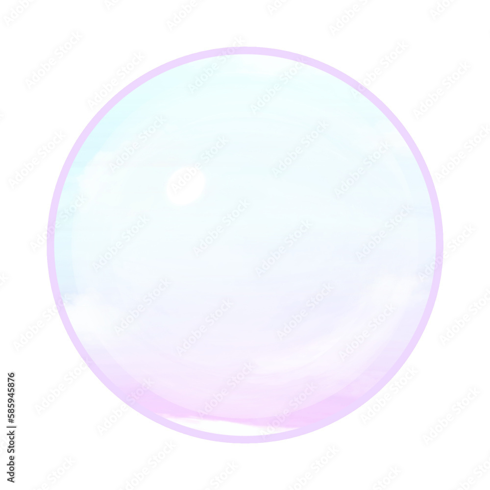 Cute sky in magic orb stationary sticker oil painting