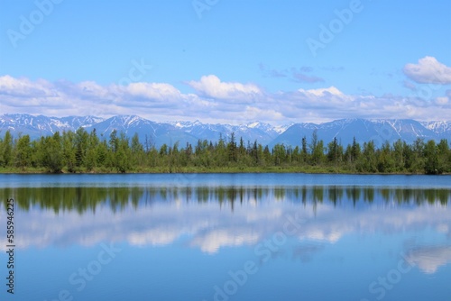 Lake reflection in Alaska