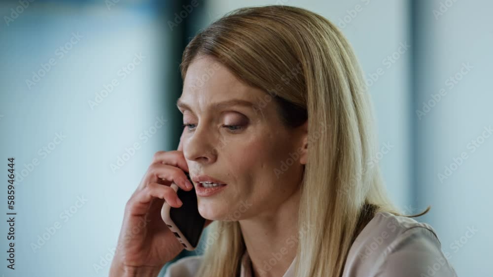 Businesswoman hands answering phone call close up. Woman reacting emotionally Businesswoman hands answering phone call close up. Woman reacting emotionally