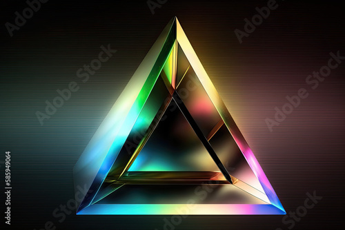 holographic 3d triangle pyramid