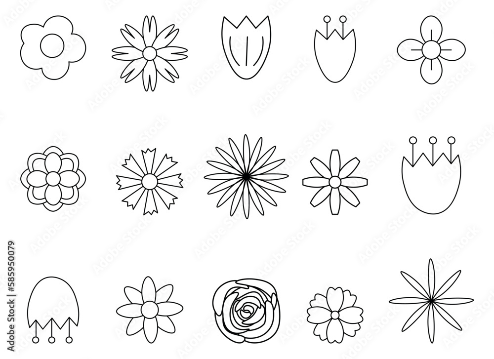 flower vector design illustration isolated on white background flower vector design illustration isolated on white background