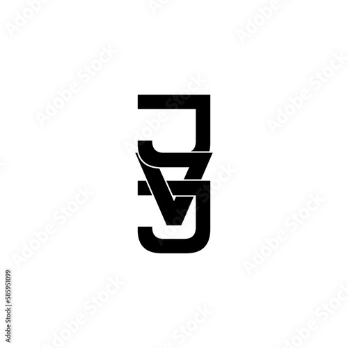 jvj initial letter monogram logo design photo