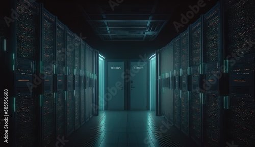 Digital data transfer to data servers in a server room, is extremely Real. Generative AI