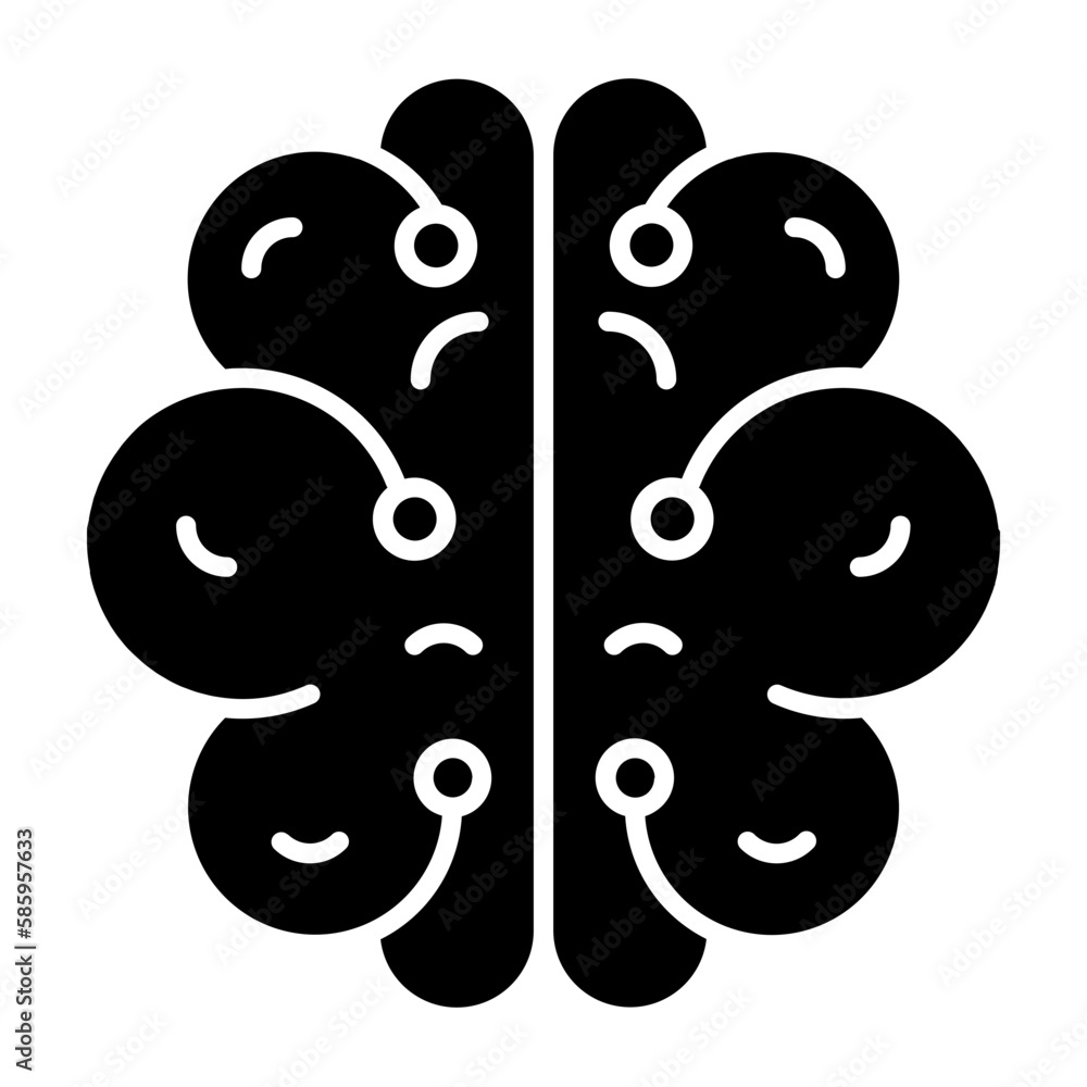 Brain Glyph Icon Brain Glyph Icon
