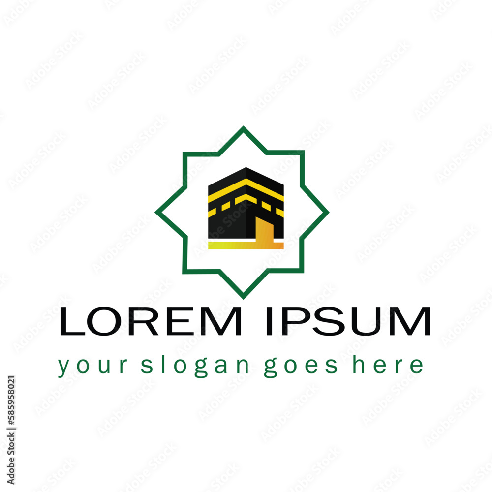 Fototapeta premium hajj vector , makkah logo vector