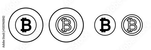 Bitcoin icon vector. payment symbol. Cryptocurrency logo.