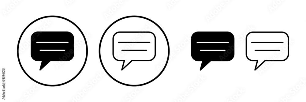 Chat icon vector. Chat Icon in trendy flat style isolated. Speech bubble symbol for web design Chat icon vector. Chat Icon in trendy flat style isolated. Speech bubble symbol for web design