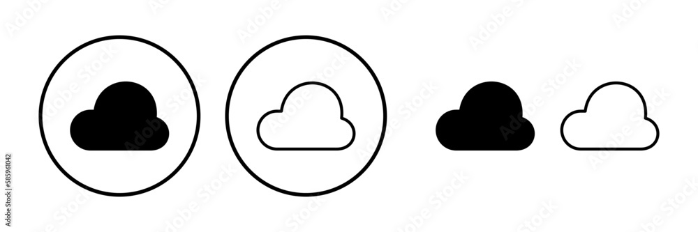 Cloud icon vector. cloud data. cloud services Cloud icon vector. cloud data. cloud services