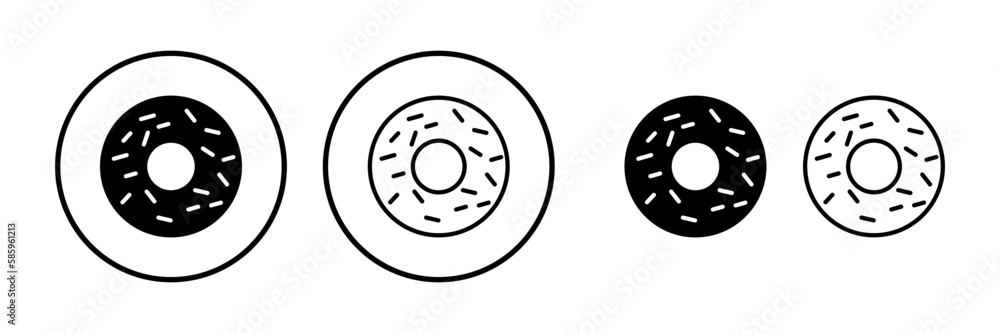 Donut icon vector. doughnut icon. donut logo Donut icon vector. doughnut icon. donut logo