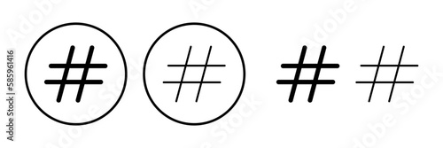 Hashtag icon vector. hashtag simbols