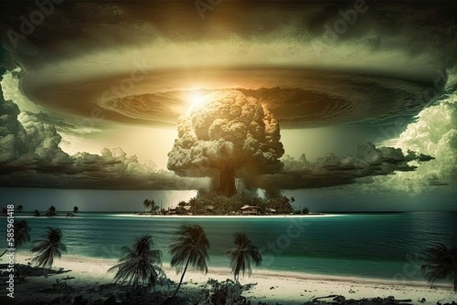 Nuclear tests on tropical islands had negative health effects on the local populations. The most well-known tests were conducted by the United States on Bikini Atoll in the Marshall Islands. photo