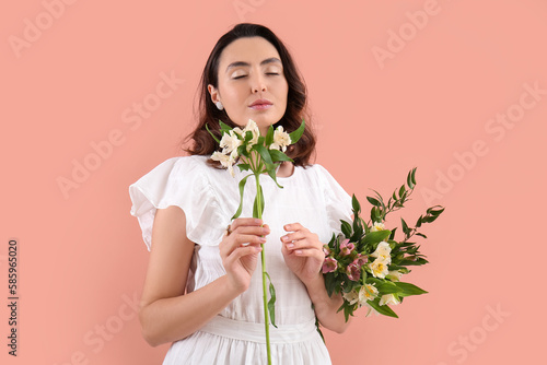 Young woman in dress with a...