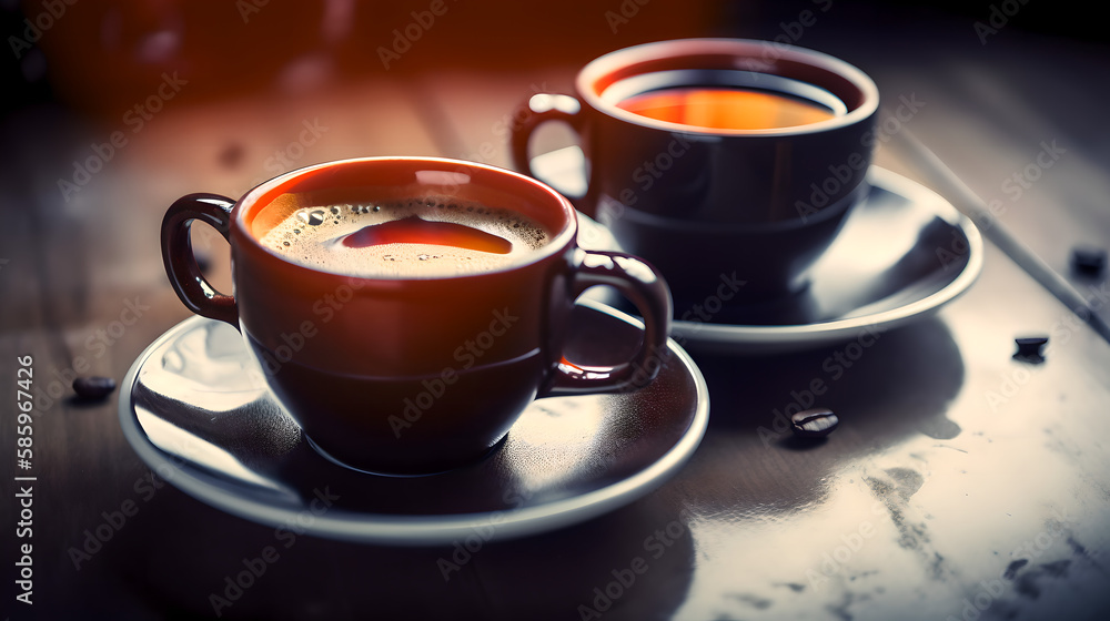 Fototapeta premium cup of coffee generative art