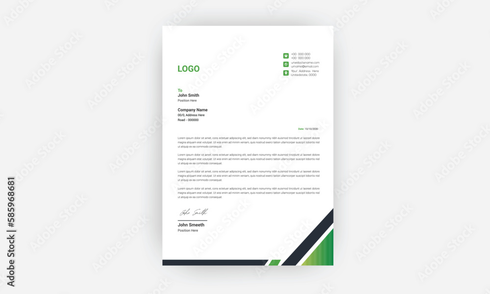 Simple and creative letterhead template design a4 size Simple and creative letterhead template design a4 size